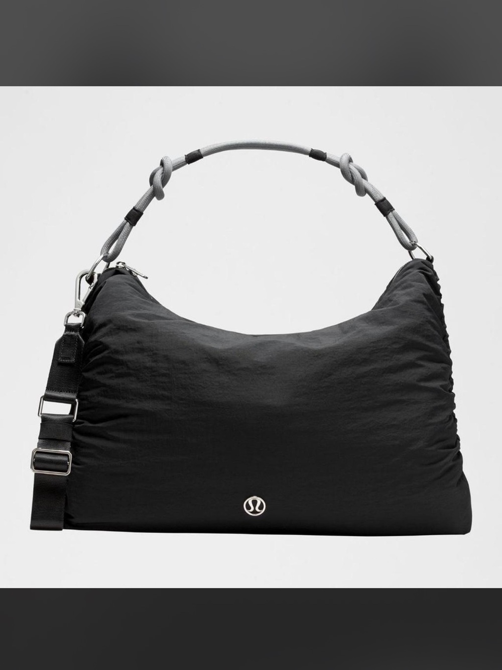 lululemon athletica Black Convertible Ruched Crossbody Bag 16L